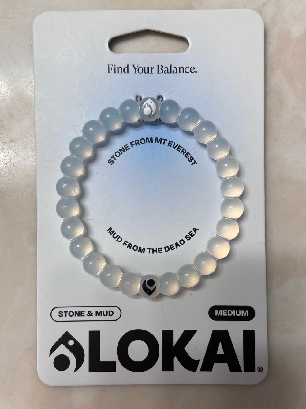 Lokai Women's White Translucent Beaded Stone & Mud Bracelet